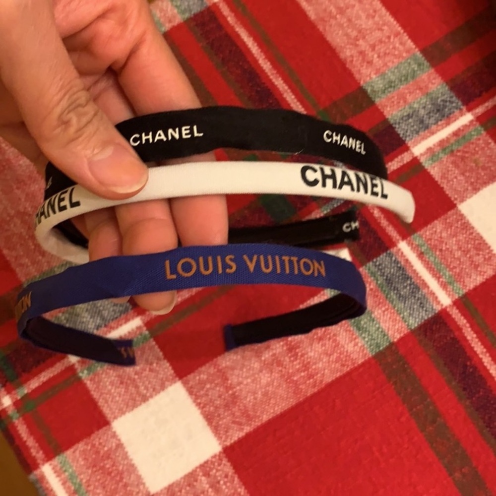 Pick one of your favorite! Authentic Louis Vuitton headbands, made from ribbons - Picture 1 of 3